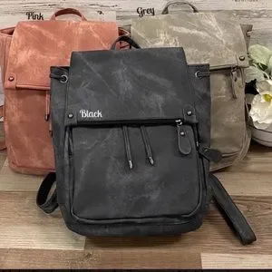 ???DARK PINK SUEDE BACKPACK Bags | Bogo5 Dark Pink Suede Backpack | Poshmark main image 3